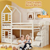 Kids Toddlers Bunk Bed Double Pine Wooden High Sleeper 3FT Single Size Bed Frame