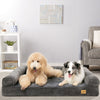 Jumbo XL Dog Bed Pet Sofa Fleece Mattress Semi Enclosed Bolster Waterproof Liner