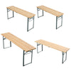 Portable Wooden Folding Beer Table Trestle Camp Garden Outdoor Barbecue Table