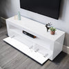 Modern TV Unit Cabinet White Stand High Gloss Sideboard 120cm with LED RGB Light