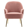 Velvet Accent Chair Wing Back Tub Armchair Occasional Lounge Sofa Metal Legs UK