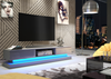 Modern I 180cm I TV Unit I Cabinet I TV Stand I Grey High Gloss Doors I Free LED