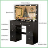 Dressing Table Vanity Set Make up Desk with Dimmable LED Light Mirror 7 Drawers