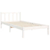 Bed Frame with Headboard White 90x200 Solid Wood U4C6