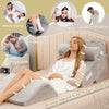Adjustable Back Support Pillow 4pcs Bed Wedge Pillow w/ Removable Headrest
