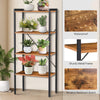 4 Tier Bookshelf Bookcase Shelving Unit for Office Study Living Room Brown