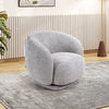 Chenille Fabric 360° Swivel Accent Armchair Barrel Chair For Living Room Bedroom