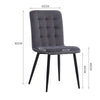 Dining Chairs Set of 4 Velvet Fabric Padded Seat Metal Legs Backrest Home Office