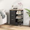 Kitchen Island Rolling Cart Utility on Lockable Wheels-Black