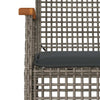 Camerina 5 Piece Garden Dining Set with Cushions Grey Poly Rattan,Patio B4N5