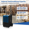 66L Commercial Dehumidifier Industrial Crawl Space Dehumidifier w/Pump