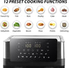10L Air Fryer 12-in-1 Dual Airfryer Digital Healthy Cooker with Nonstick Basket
