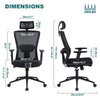 Ralex-chair Ergonomic Office Chair, Desk Chair with Adjustable Headrest, Black