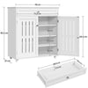 Shoe Cabinet Wooden Shoe Storage Cabinet Organizer 4-Tier Shoes Rack White