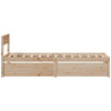 Bed Frame with Drawers 90x200 Solid Wood Pine T2L2