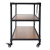 4ft Long Console Table Industrial 3 Tier Display Shelf Storage Rack with Wheels