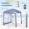 Folding Beach Tent Sun Protection Cabana Canopy Shelter with Detachable Sidewall