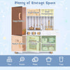 Children Pretend Toy Kitchen Playset Wooden Kids Play Kitchen Toy Set