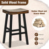 74CM Saddle Bar Stools Set of 2 Counter Height Barstools Dining Chairs Brown