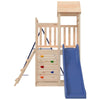 Playhouse with Slide Swing Rockwall Solid Wood Pine P2W1