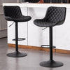 2pcs PU Leather Padded Bar Stool Gas Lift Swivel Barstool Club Kitchen Pub Cafe