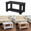 Rectangular Coffee Table Side End Table Wooden TV Stand with Storage Shelf Rack
