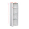 Modern Display Tall Cabinet Bookcase Shelving Units with LED Light 3 Glass Shelf