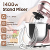 Smilesun Stand Mixer 6.5L Food Mixer w/ Big Bowl Dough Hook Beater 1400W 6 Speed