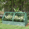 Raised Garden Bed with Greenhouse, Planter Box with Cover, Green and Dark Grey