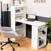 Computer Desk Wooden PC Laptop Table Writing Workstation 6-Tier Storage Shelves
