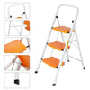 FOLDING 3 STEP LADDER SAFETY NON SLIP SMALL STOOL LADDERS KITCHEN DIY