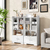 Wooden Bookcase 4-Tier Shelving Freestanding Storage Cabinet Display Organizer