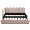 Panel Plush Velvet Upholstered Daybed 3ft Single Sofa Bed with Trundle Guest Bed
