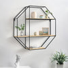 Book Shelves Wall Mounted Black Display Shelf Storage Rack Decorative Open Unit
