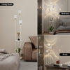 Floor Lamp with Shelf Standing Light Lamp 3/4 Lampshade Bedroom Living Room