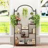 Large Plant Stand Arched Top Planter Pot Hanging Hook Ladder Rail Storage Patio