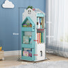 360° Rotary Bookshelf Castle Rack Display Floor Standing Bookcase Toys Storage