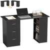 120cm Computer Desk Writing PC Table Workstation Laptop w/ 3 Shelf & Drawers