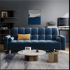 Convertible Velvet Sofa Bed – 3 Seater Futon with Adjustable Back & Pillows