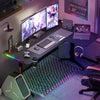 L Shaped Gaming Desk RGB Light Standing Desk Rising Sit Stand Up Corner PC Table