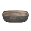 Vintage Wood Grain Rectangle Ceramic Vessel Sink 500 x 392mm Countertop Basin