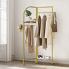 Durable Coat Rack Sturdy Entryway Garment Stand 180-90° Foldable Storage Shelf