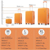 Sea choice Luggage 4PC set Hard Shell PC+ABS with Silent wheels lock zip- orange
