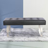 Leather Upholstered Bench Bedroom Entryway End of Bed Bench Accent Indoor Bench