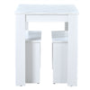 Dining Table and Chairs Set Wood Effect Table Dining Set 2 Bench Seats White