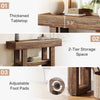 105cm Farmhouse Console Table, 2-Tier Narrow Entryway Sofa Table Behind Couch