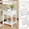 Modern Simple Style End Side Table-White