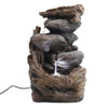 4 Tier Rockery Cascade Water Feature Fountain Waterfall Realistic Stone Garden
