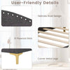 Single Size Upholstered Daybed Rivet-Tufted Platform Bed-Grey