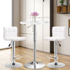 2 Pcs 360° Swivel Counter Table Counter-Dining Table White